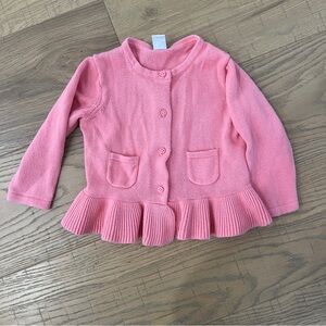 Janie and Jack | Girls Pink Peplum Cardigan